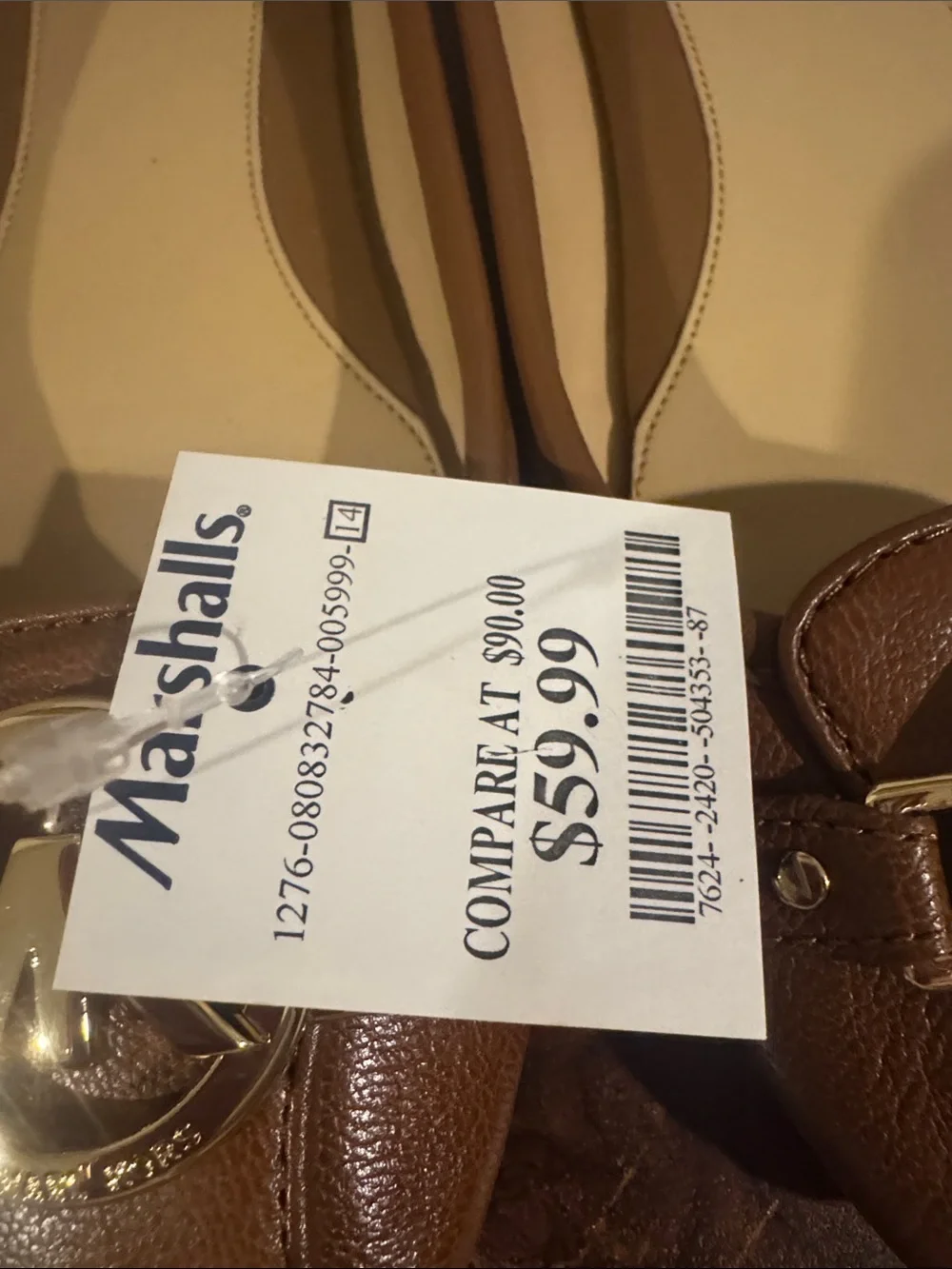 MICHAEL Michael Kors Chestnut Brown Leather MK Logo Ballet Flats